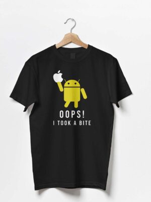 OOPS Android Took A Bite Of Apple | Unisex Geek T-shirt