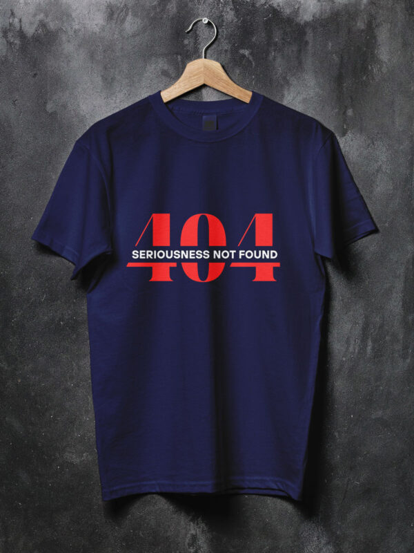 404 seriousness not found geek tshirt royal blue