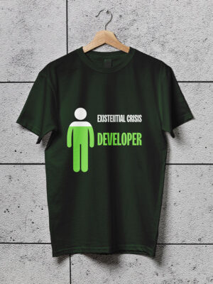 90-DEVELOPER-10-EXISTENTIAL-crisis-developer-geek-tshirt-bottle-green