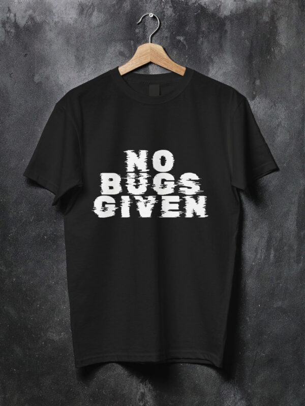 No bugs given black tshirt