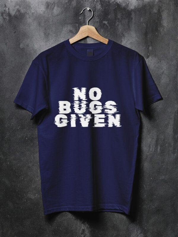 No bugs given royal blue tshirt