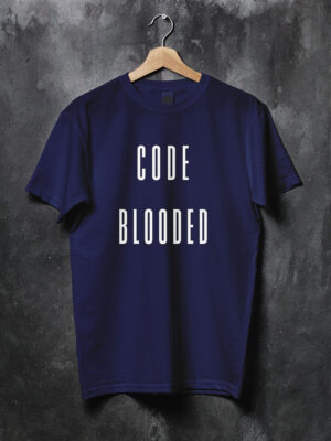 Code Blooded geek tshirt royal blue
