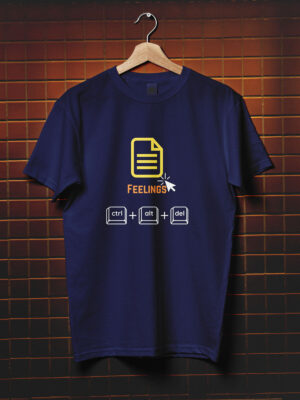 feelings ctrl alt delete unisex geek tshirt royal blue