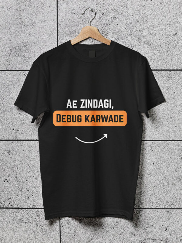 Ae-zindagi-debug-karwade-coding-tshirt-black