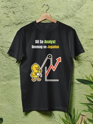 dil-se-analyst-deemag-se-jugaduu-analyst-tshirt-steel-gray