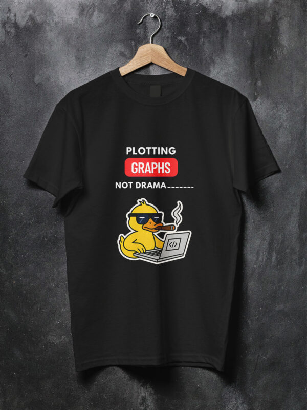 plotting-graphs-not-drama-dala-science-tshirt-black