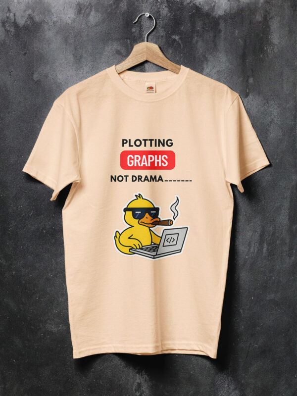 plotting-graphs-not-drama-dala-science-tshirt-peach