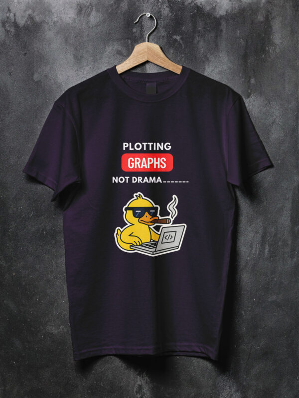 plotting-graphs-not-drama-dala-science-tshirt-purple