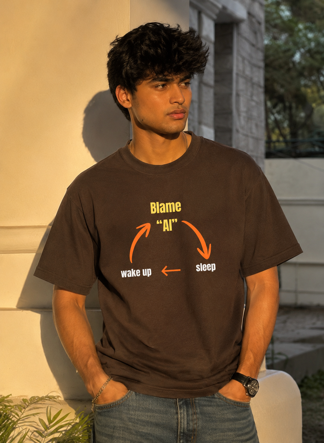 Blame AI T-shirt | Unisex Geek T-shirt - Image 3